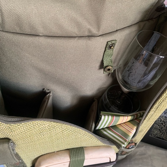 Wine & Cheese tote bag with cooler bag & stopper - Picture 5 of 9